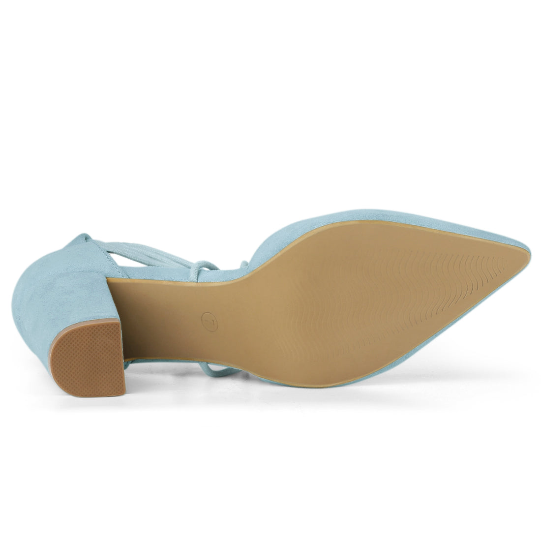 Women's Pointed Toe Chunky Heel Lace Up Pumps