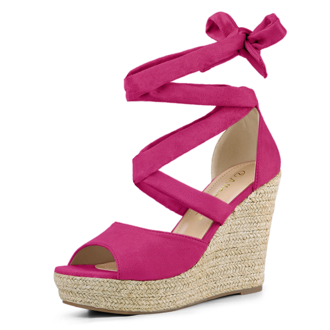 Alpargatas con cordones y plataforma para mujer