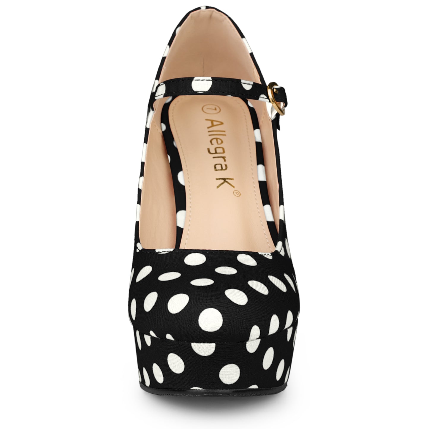 Zapatos Mary Jane de plataforma con lunares y tacón de aguja para mujer
