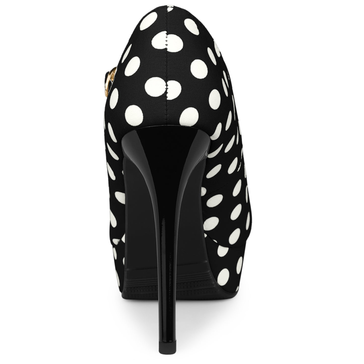 Zapatos Mary Jane de plataforma con lunares y tacón de aguja para mujer