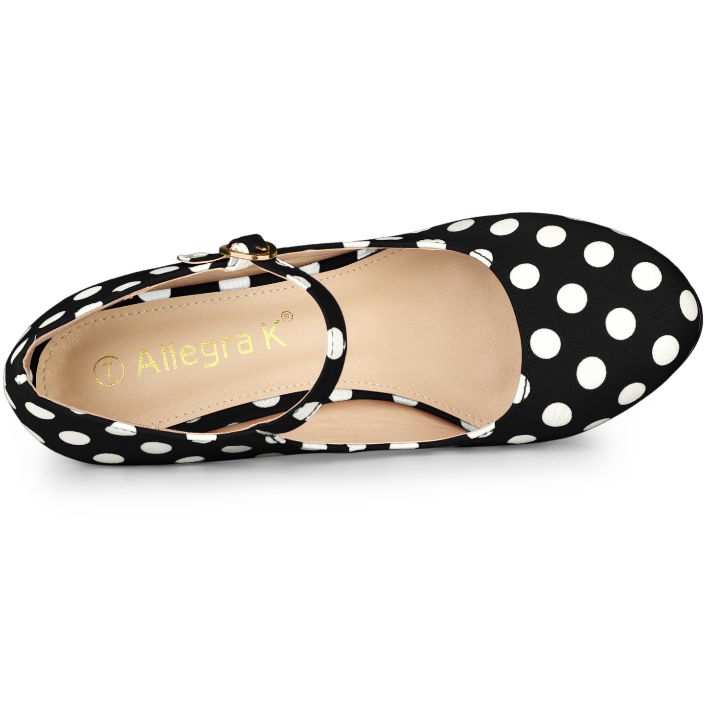 Zapatos Mary Jane de plataforma con lunares y tacón de aguja para mujer