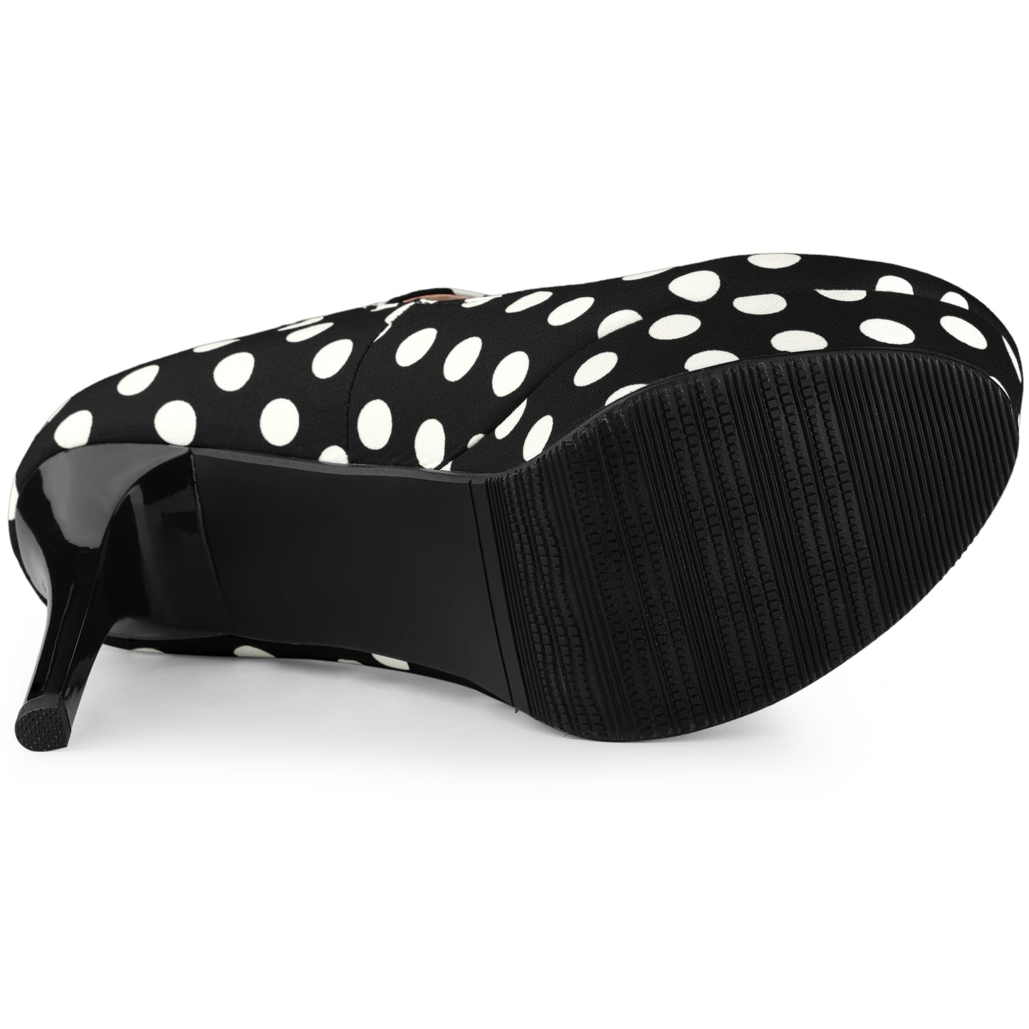 Zapatos Mary Jane de plataforma con lunares y tacón de aguja para mujer