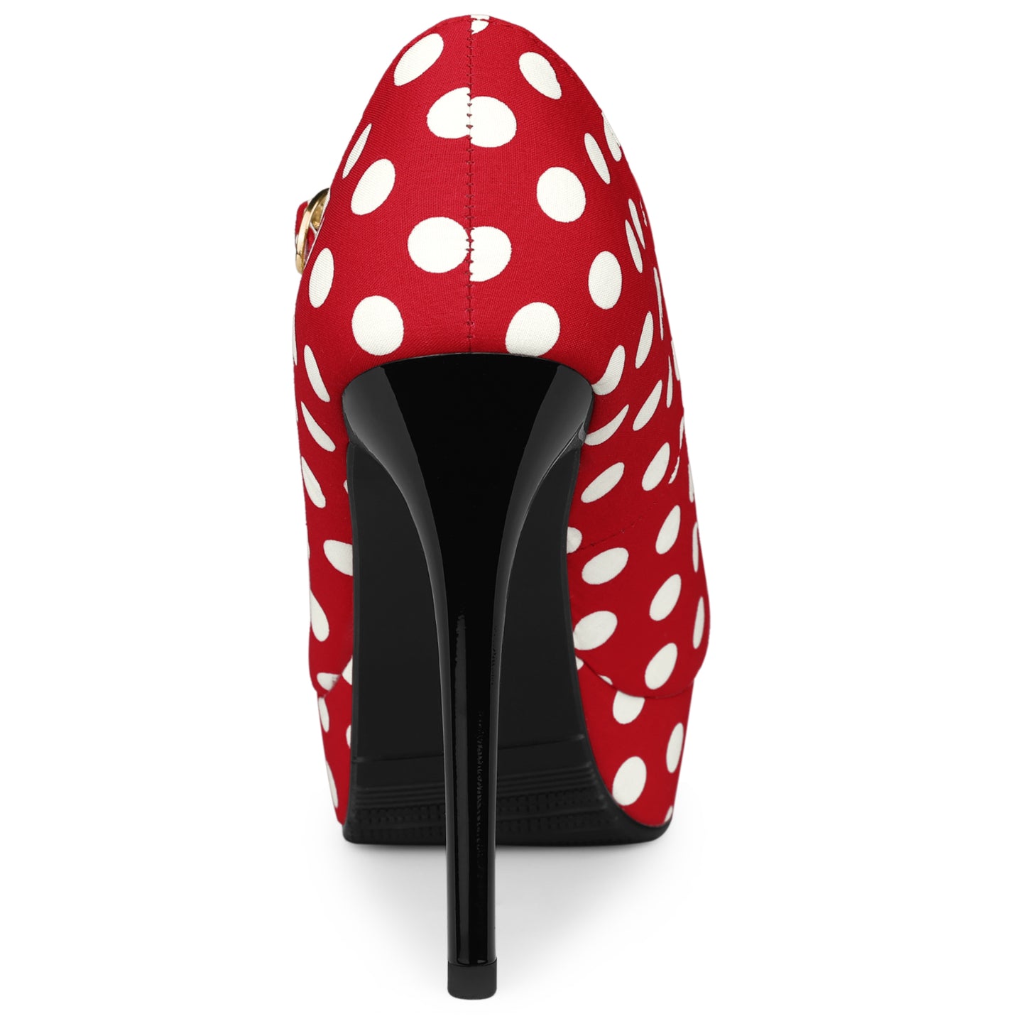 Zapatos Mary Jane de plataforma con lunares y tacón de aguja para mujer