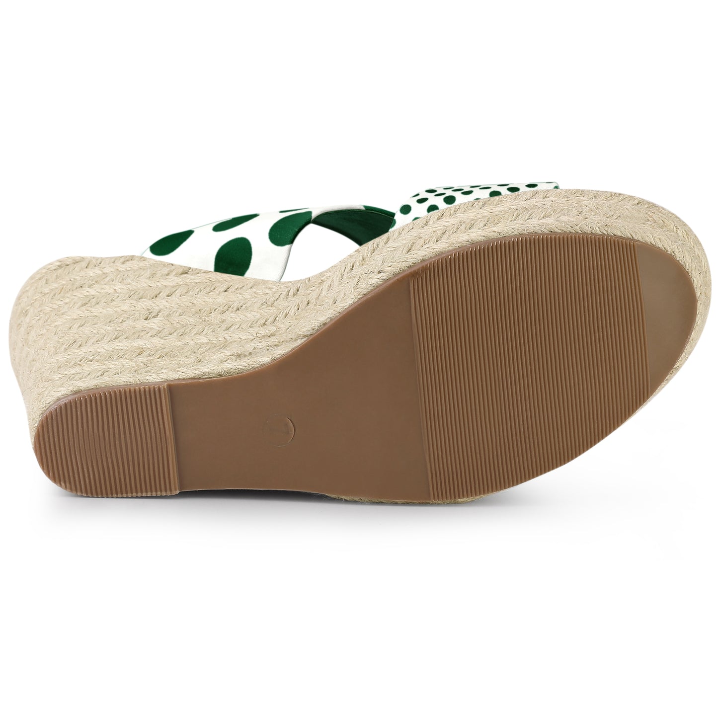 Sandalias de cuña con plataforma y tacón de lunares para mujer
