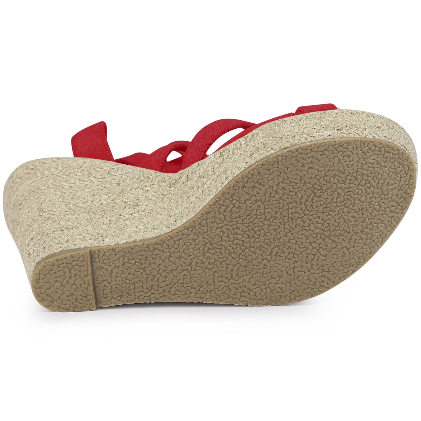 Alpargatas de plataforma con cordones y cuña para mujer