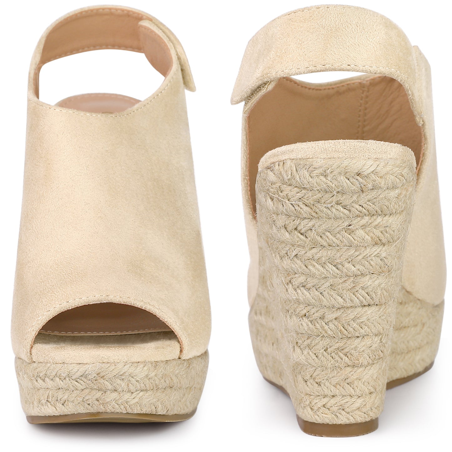 Sandalias de cuña con plataforma y tacón para mujer