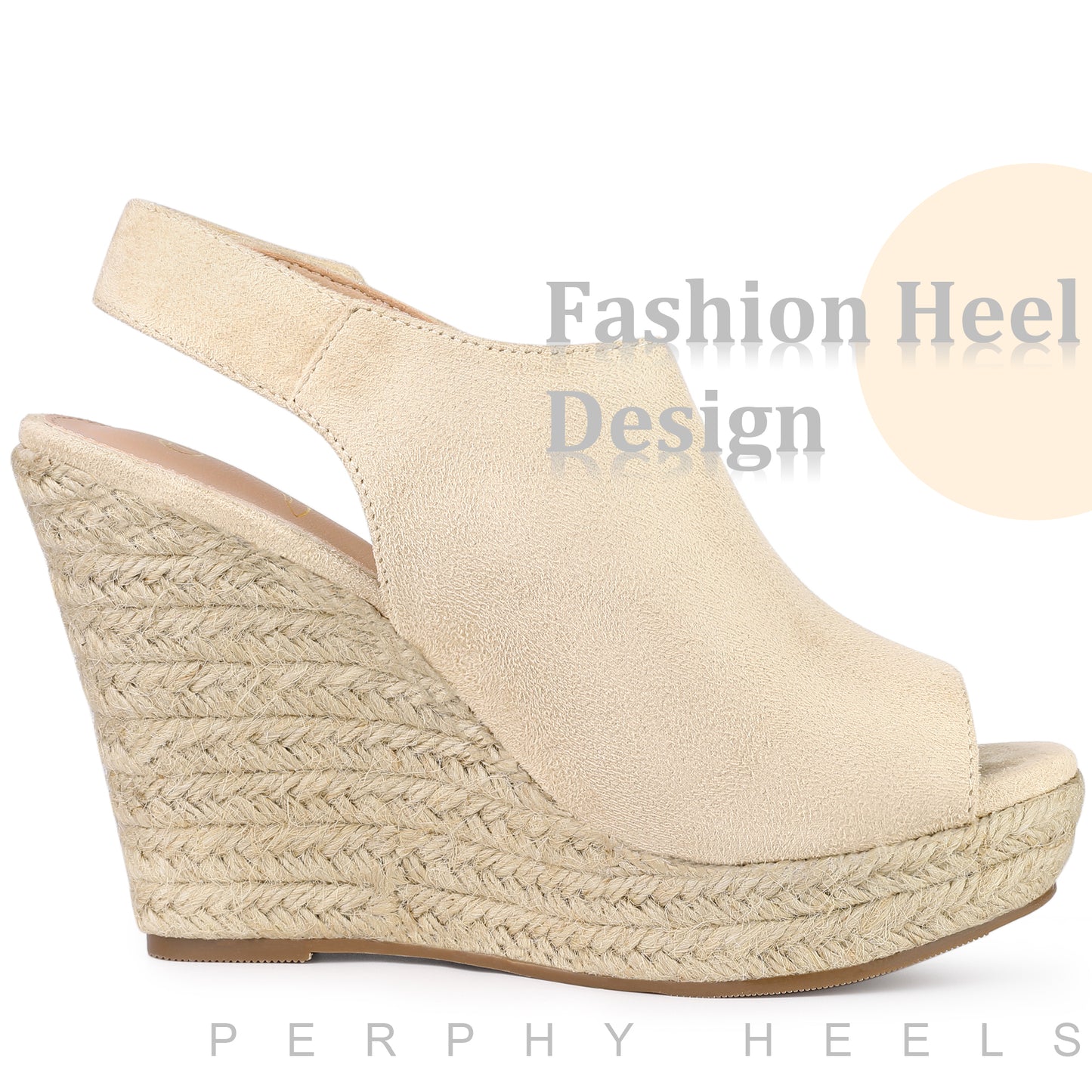 Sandalias de cuña con plataforma y tacón para mujer