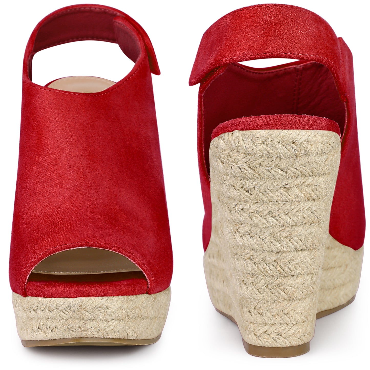 Sandalias de cuña con plataforma y tacón para mujer