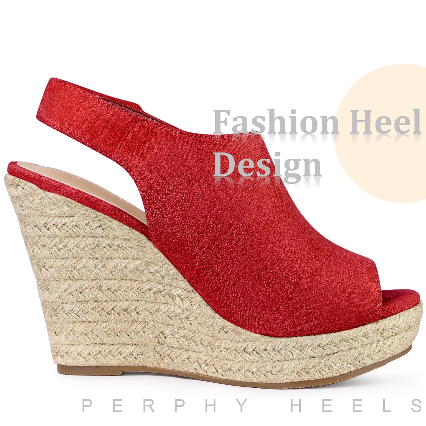 Sandalias de cuña con plataforma y tacón para mujer