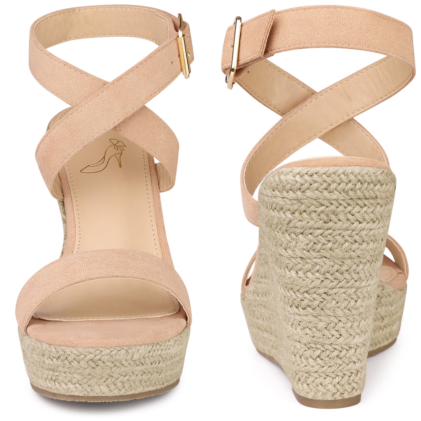 Women Platform Open Toe Crisscross Espadrille Heel Wedge Sandals