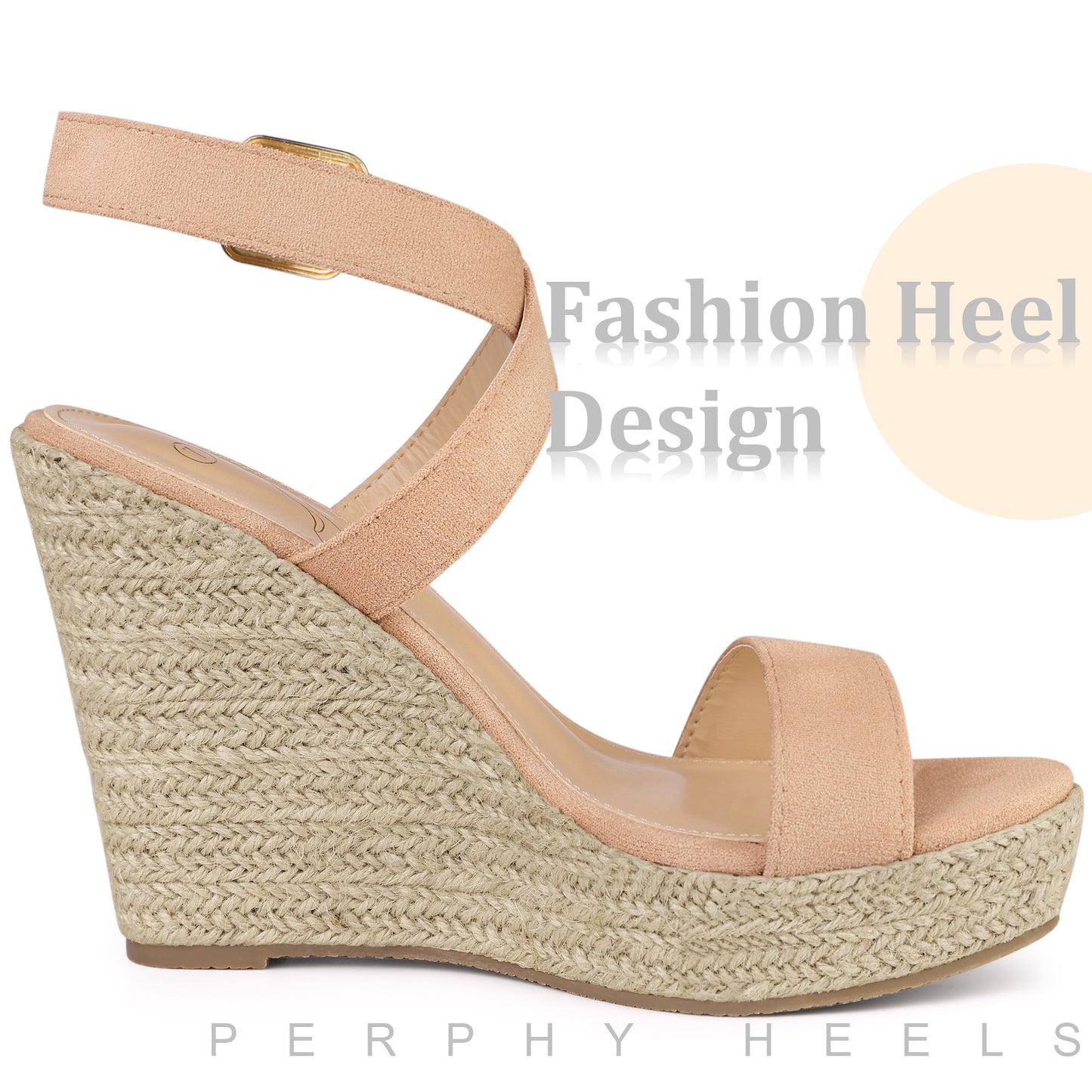 Women Platform Open Toe Crisscross Espadrille Heel Wedge Sandals