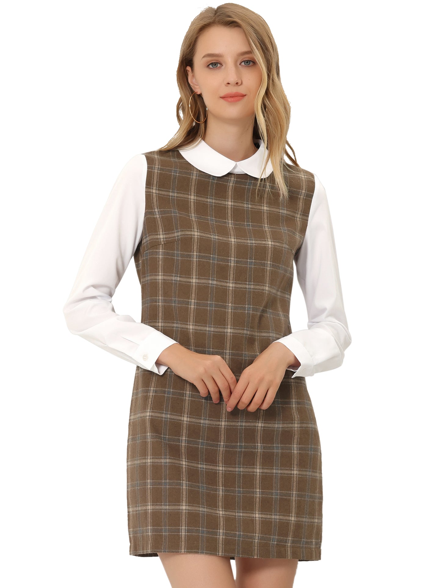 Women's Peter Pan Long Sleeve Mini Dress