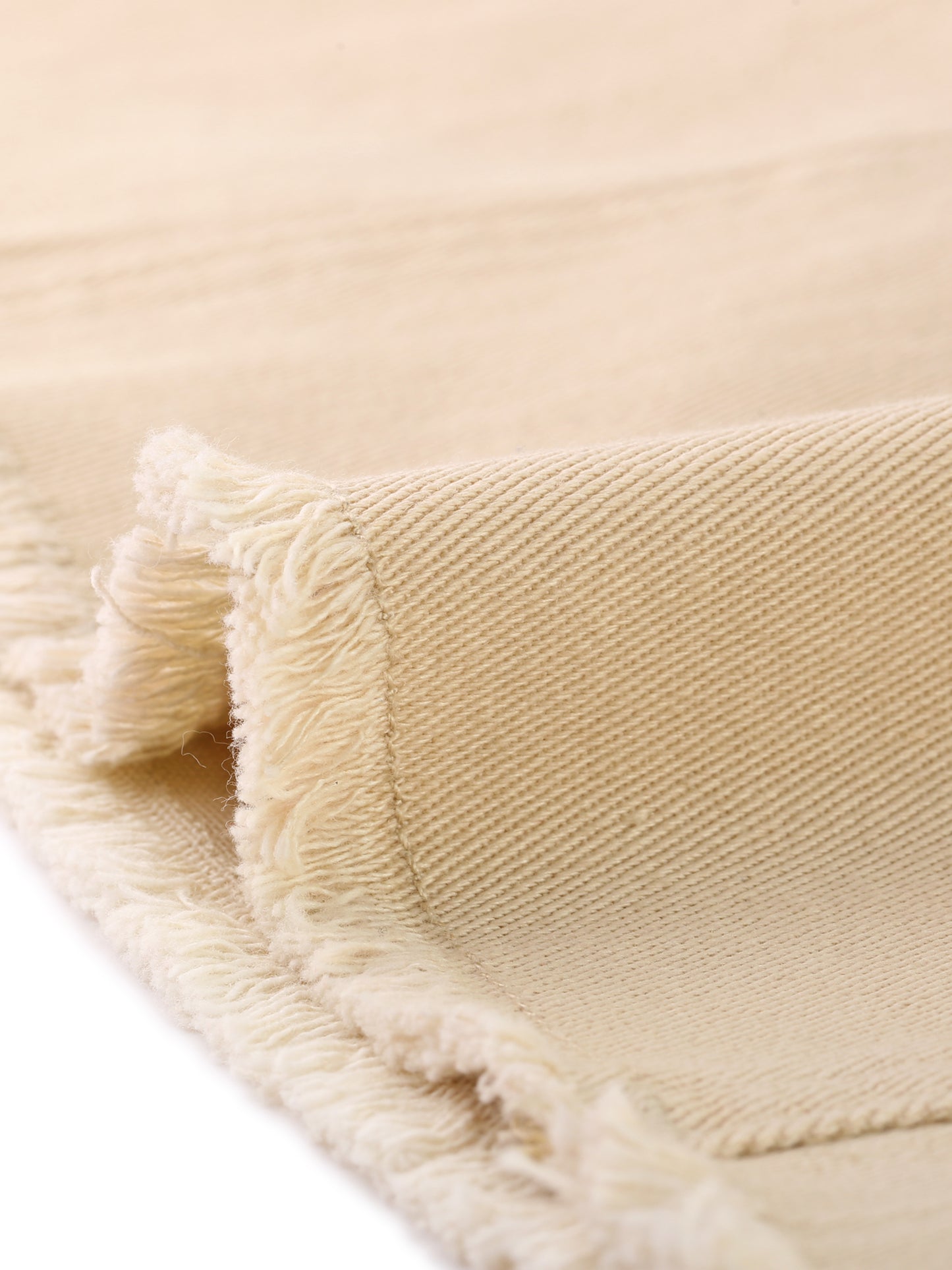 Falda vaquera básica desgastada con cintura alta y dobladillo rasgado para mujer