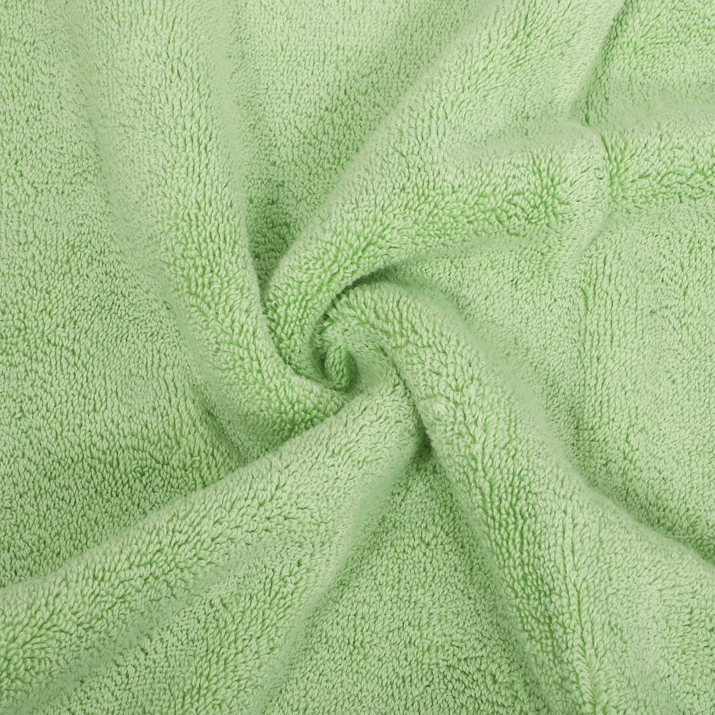 3 Pcs Cotton Bath Towel, Plain Soft Absorbent Towels Set, Green