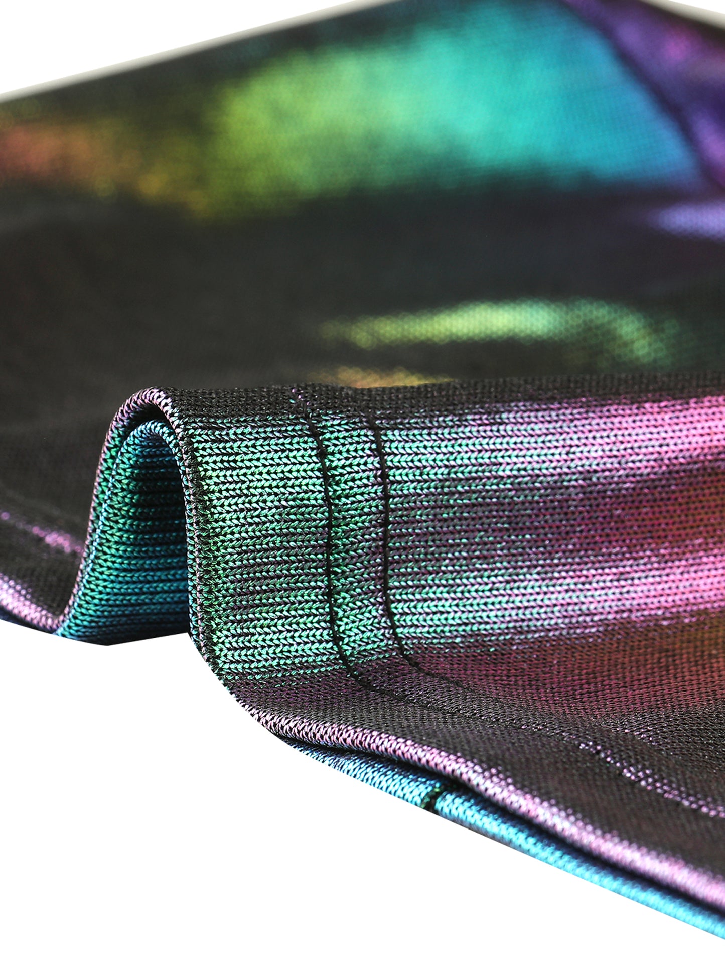 Women's Metallic Crop Top Mock Neck Zip Up Sleeveless Shiny Holographic Tank Top