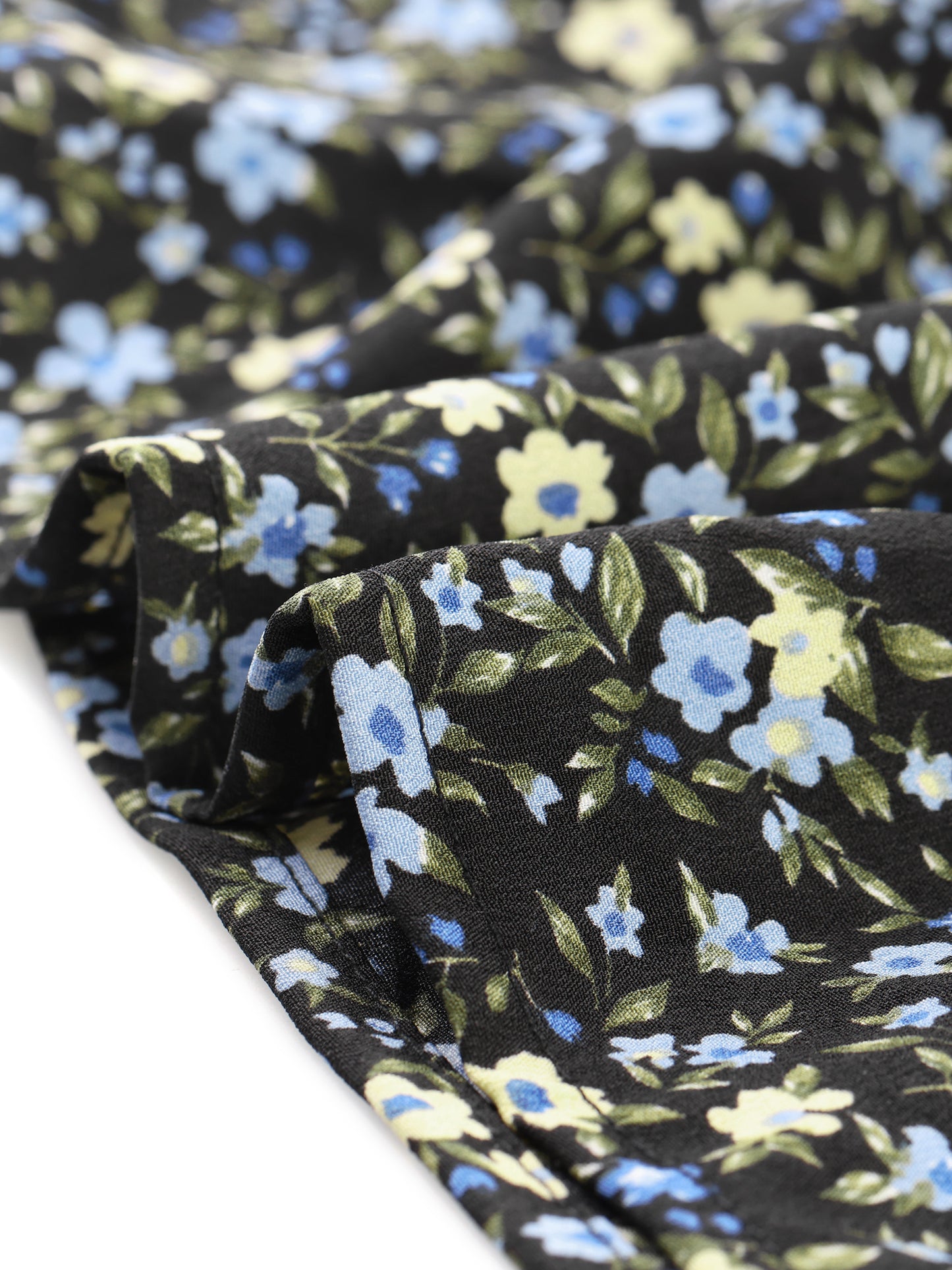 Women Plus Size Dress Ruffle Short Sleeve Flared Flowy Smock Floral Print Dress