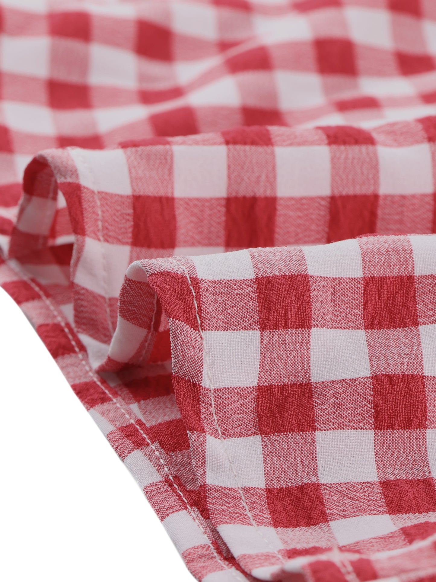 Women's Plus Size Gingham Tops Vintage Sweetheart V Neck Puff Short Sleeve Summer Blouse Top