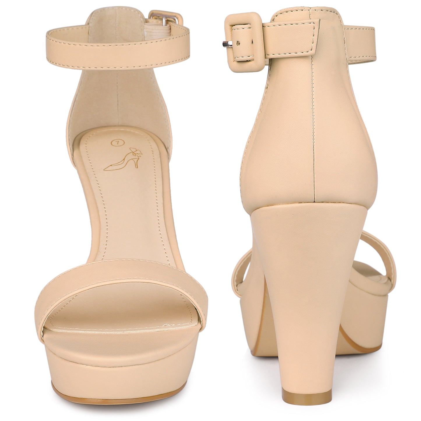 Sandalias de plataforma con tacón grueso para mujer
