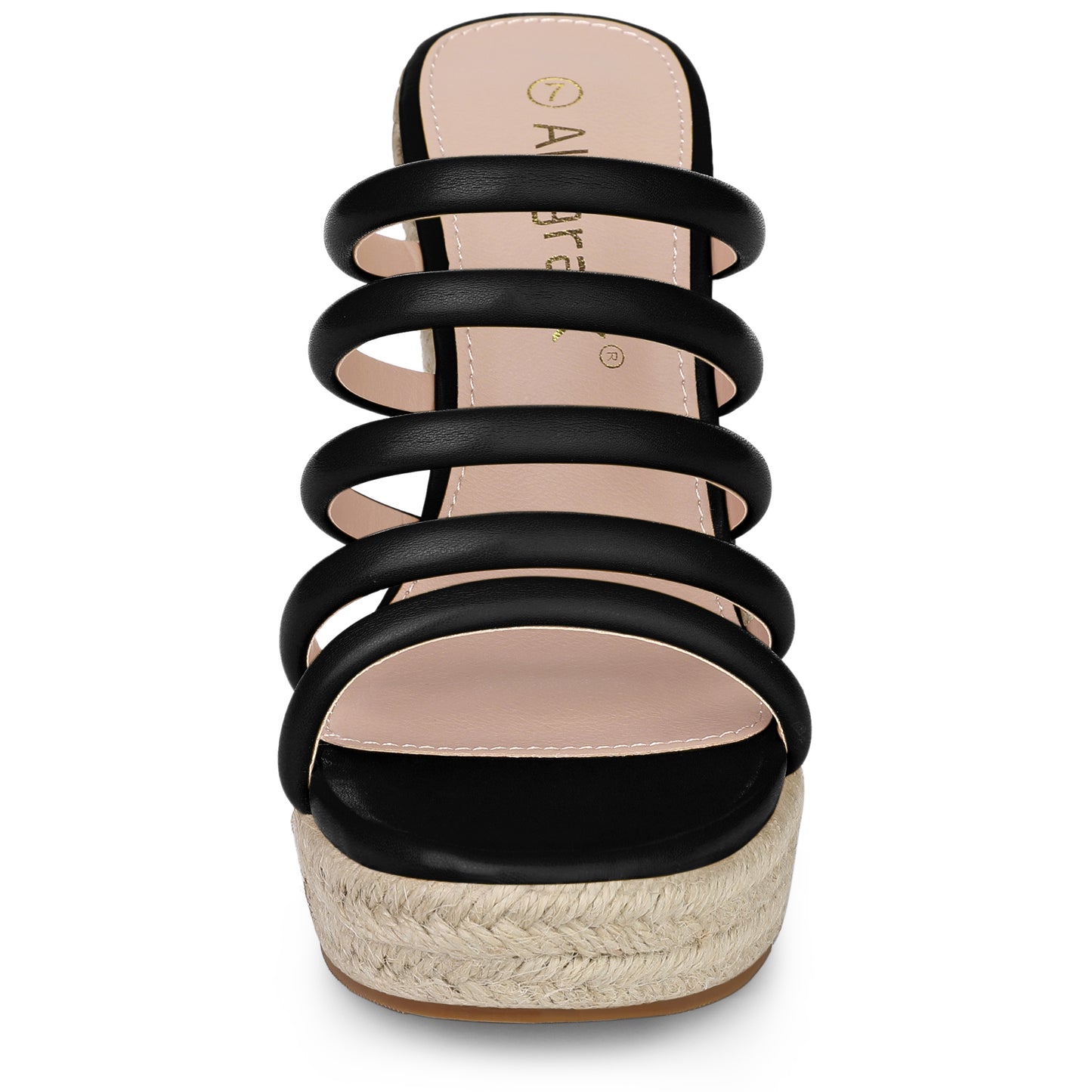 Sandalias de plataforma con tiras y cuña para mujer