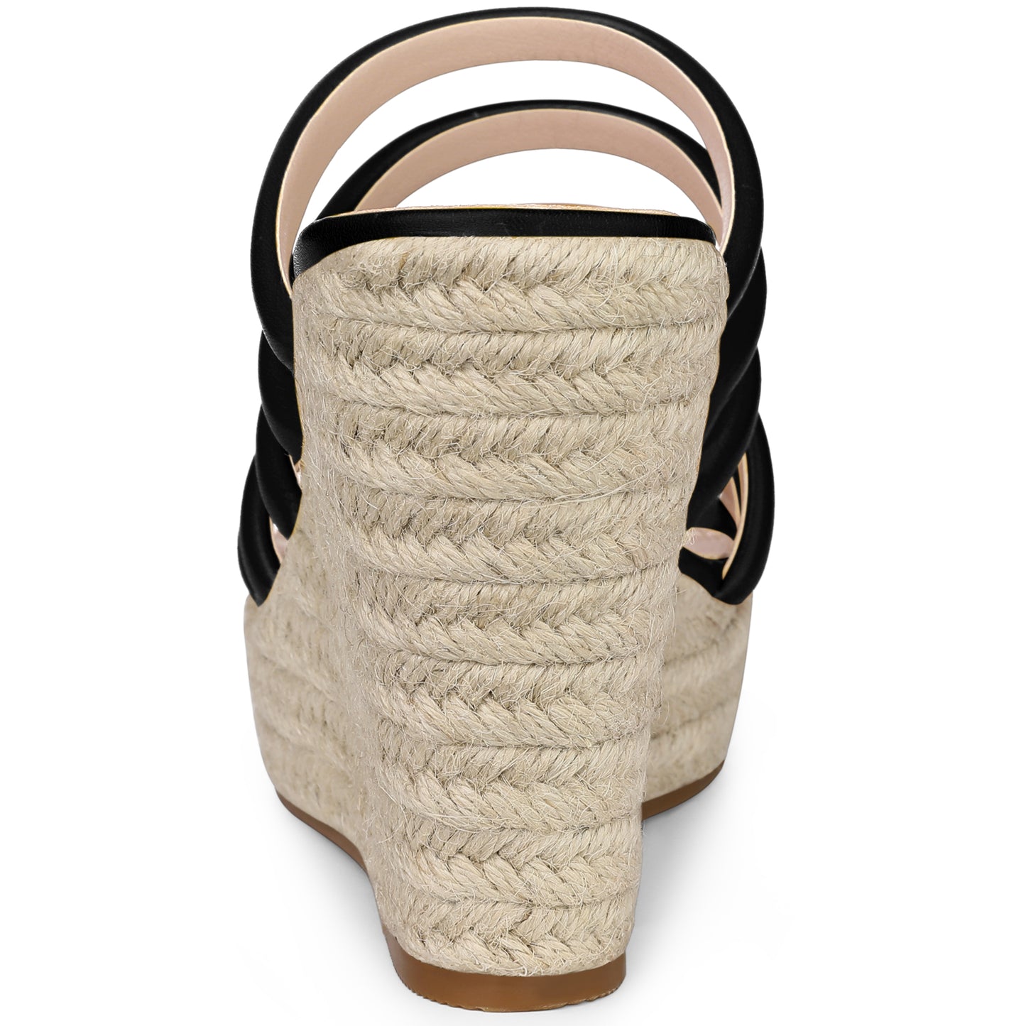 Sandalias de plataforma con tiras y cuña para mujer