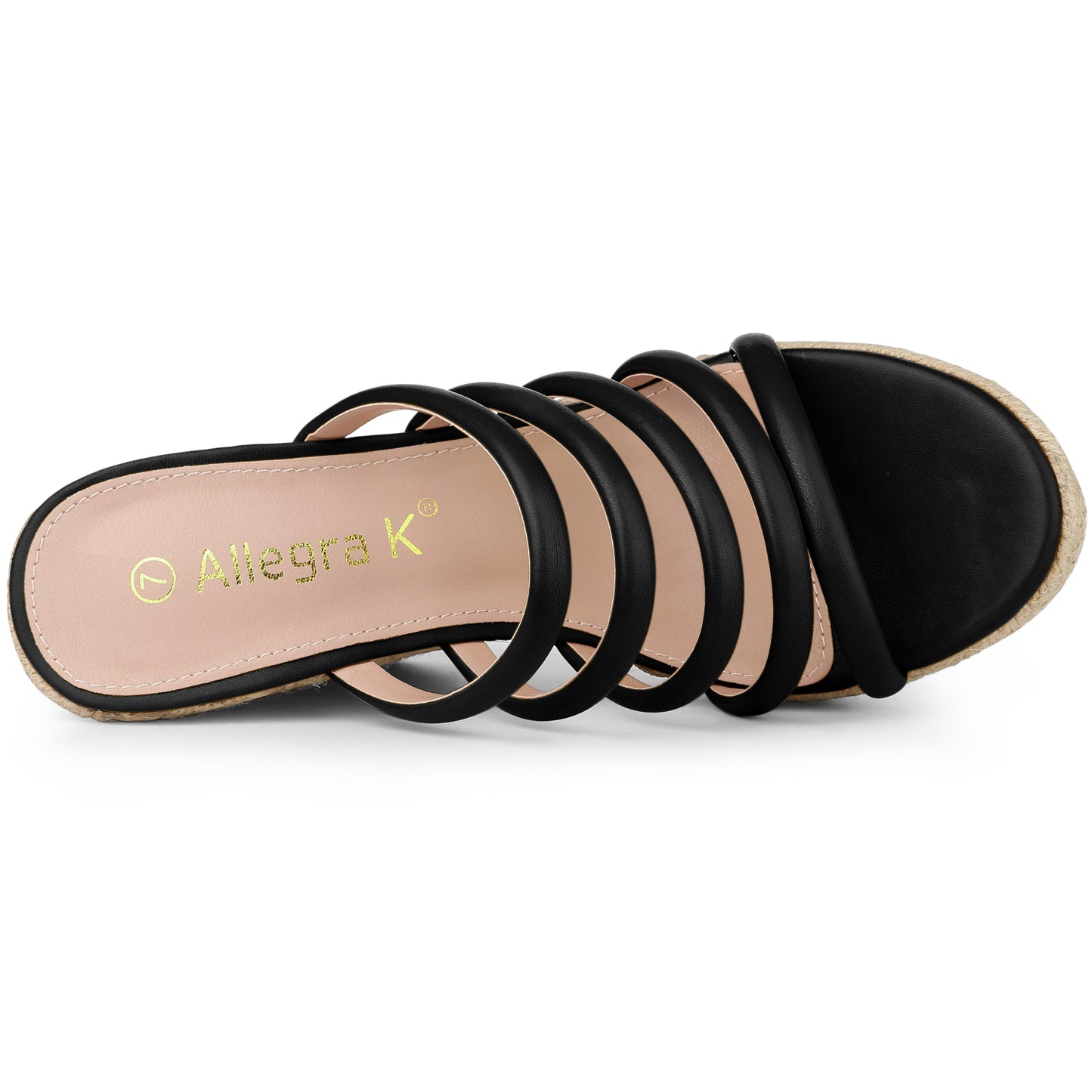 Sandalias de plataforma con tiras y cuña para mujer