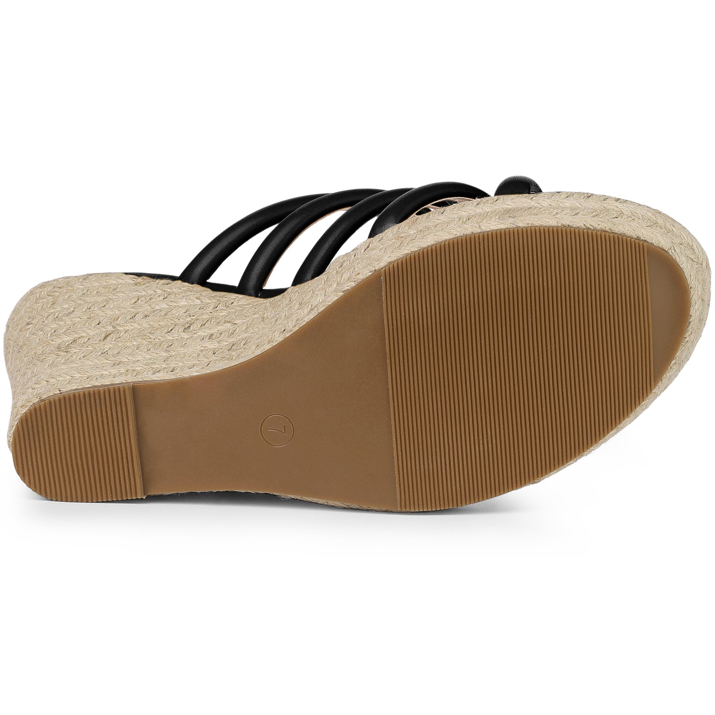 Sandalias de plataforma con tiras y cuña para mujer