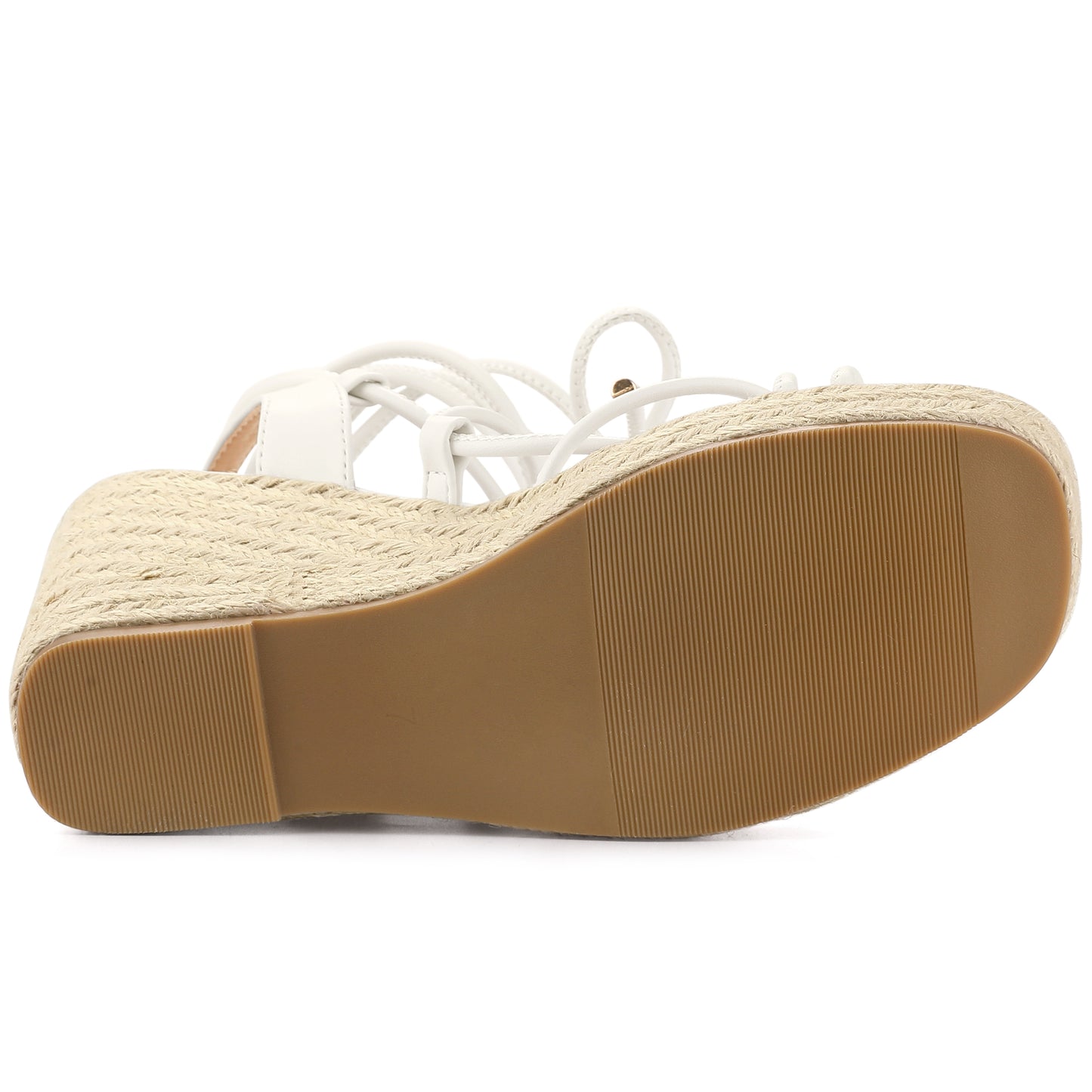 Women's Platform Square Toe Lace Up Espadrilles Heels Wedge Sandals
