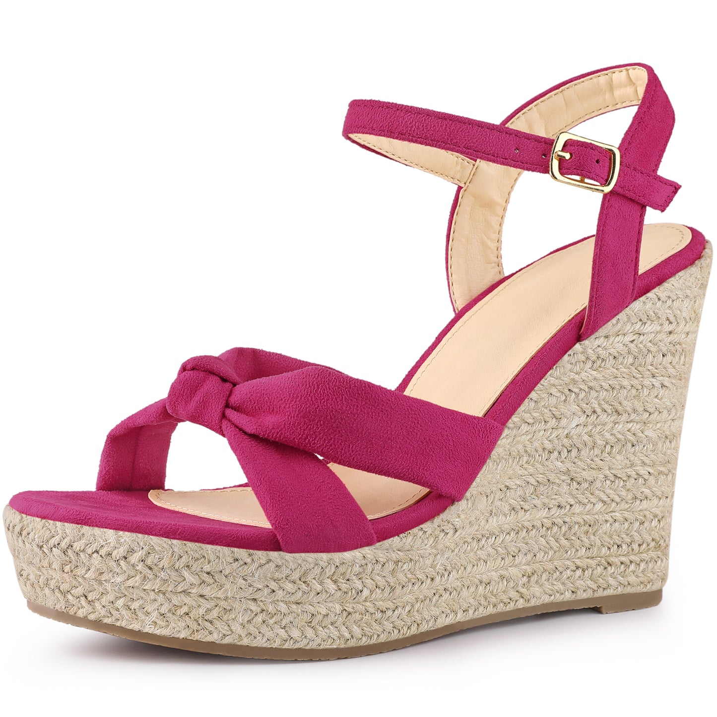 Sandalias de plataforma con tacón de cuña y alpargatas para mujer