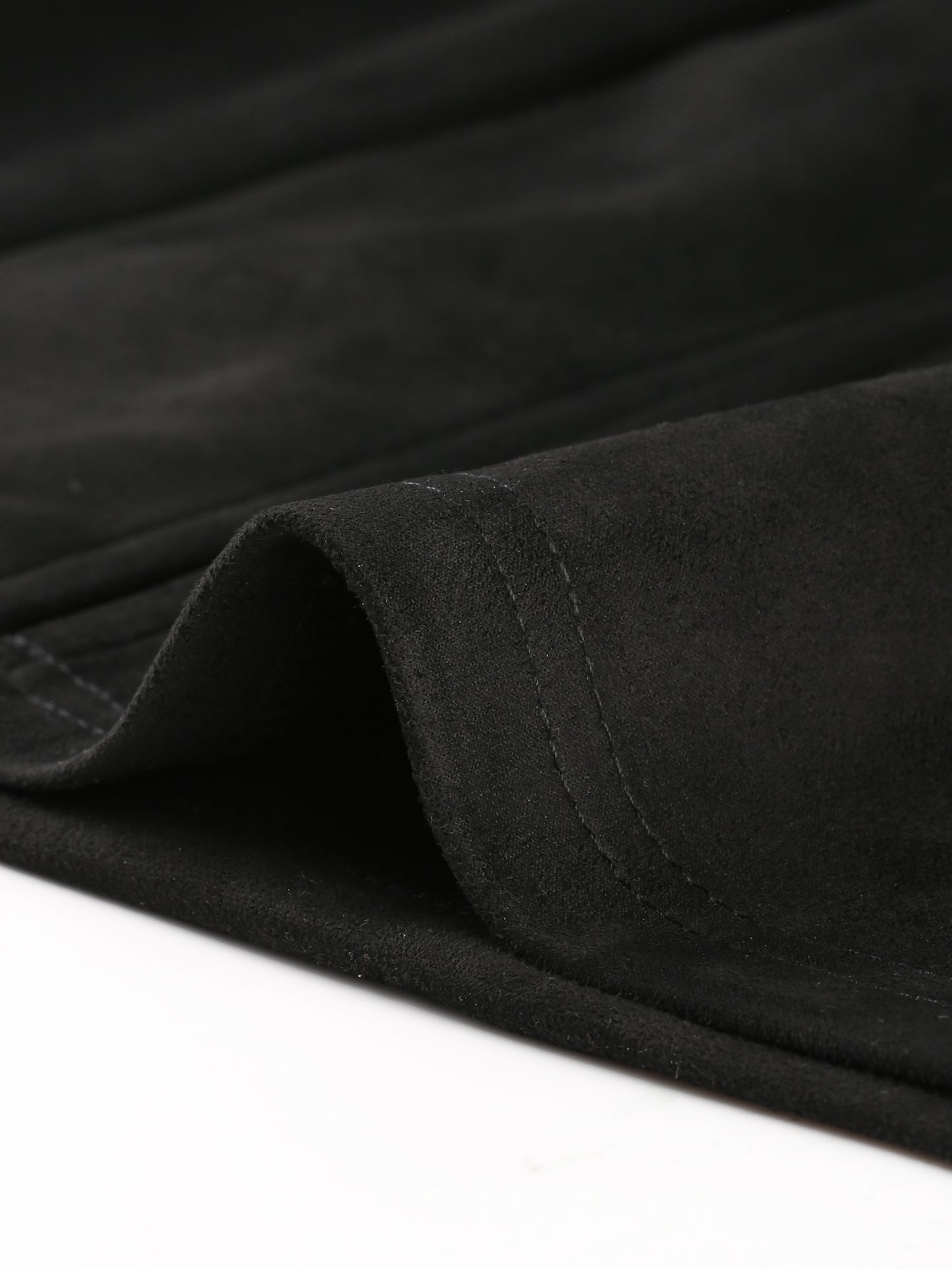 Women's Faux Suede Skirts High Waist Belted Below Knee Length Slit Pencil Skirt