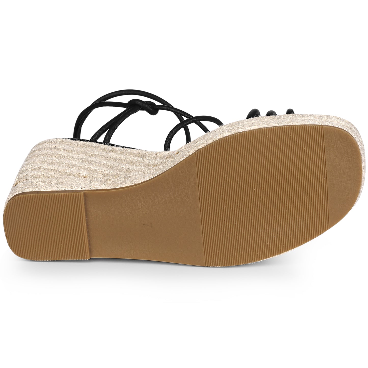 Sandalias de cuña con plataforma y tiras para mujer