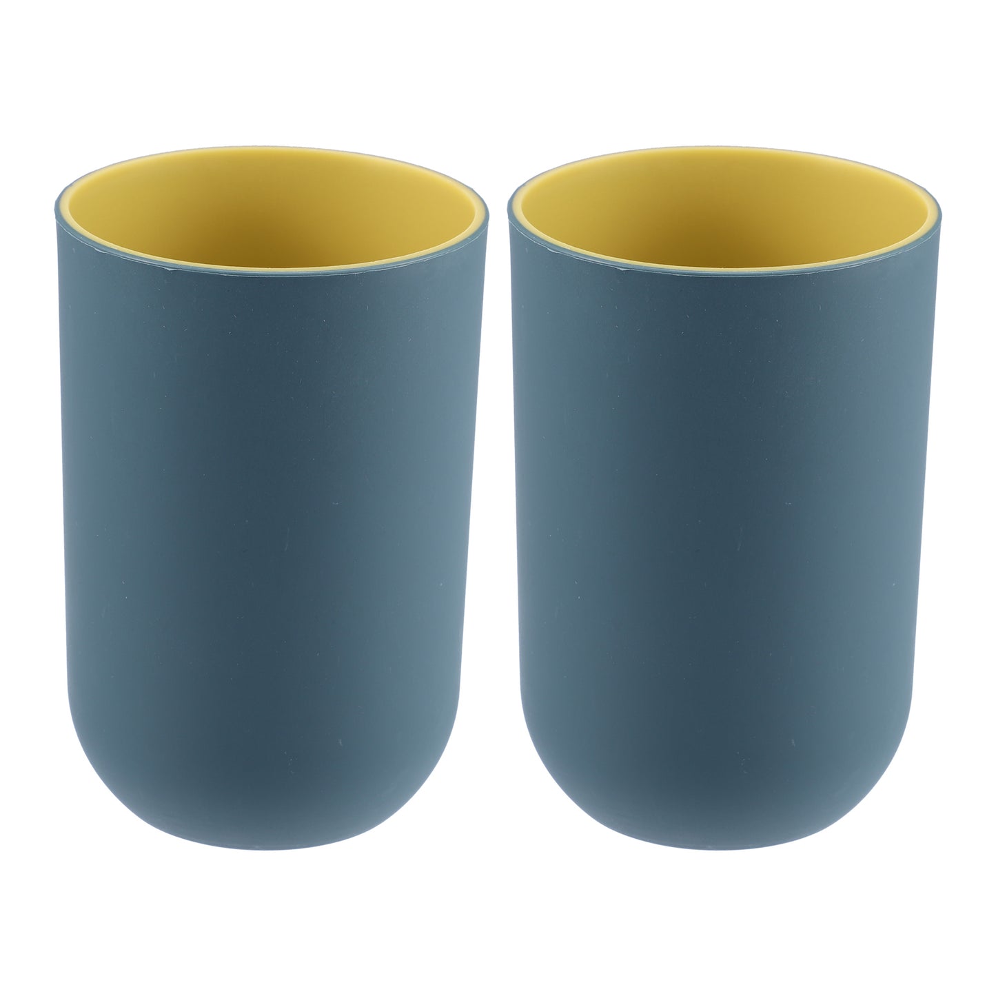 2 vasos de baño, vaso para cepillo de dientes, 11 x 7 cm, 350 ml, color azul Depp