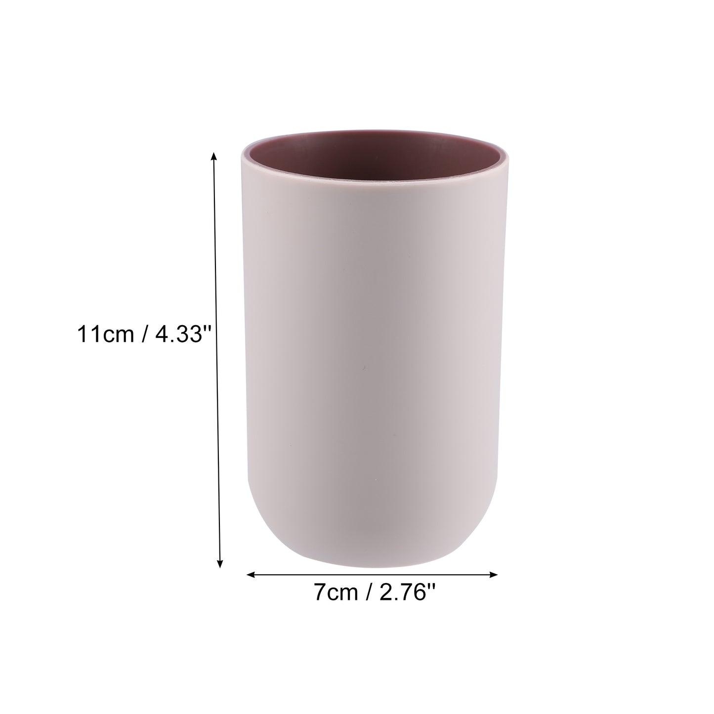2 Pcs Bathroom Tumblers, Toothbrush Cup, 4.33"x2.76" 350ml Pink