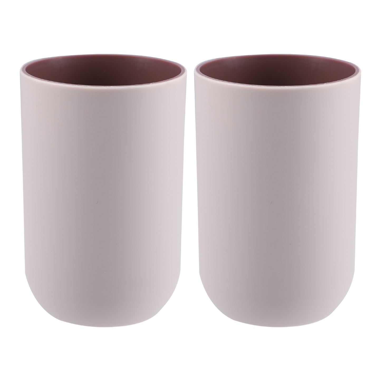 2 Pcs Bathroom Tumblers, Toothbrush Cup, 4.33"x2.76" 350ml Pink