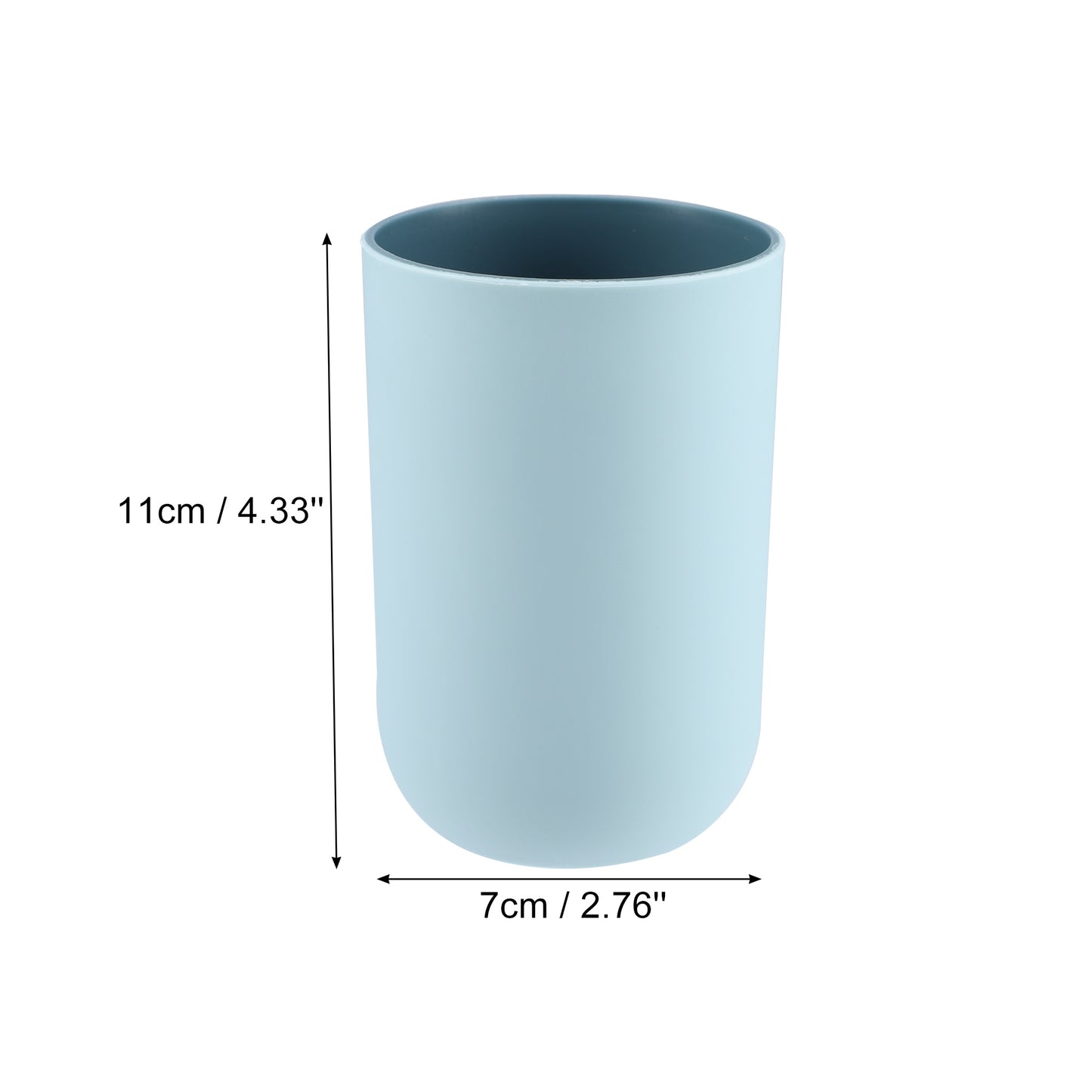 2 Pcs Bathroom Tumblers, Toothbrush Cup, 4.33"x2.76" 350ml Blue, Deep Blue