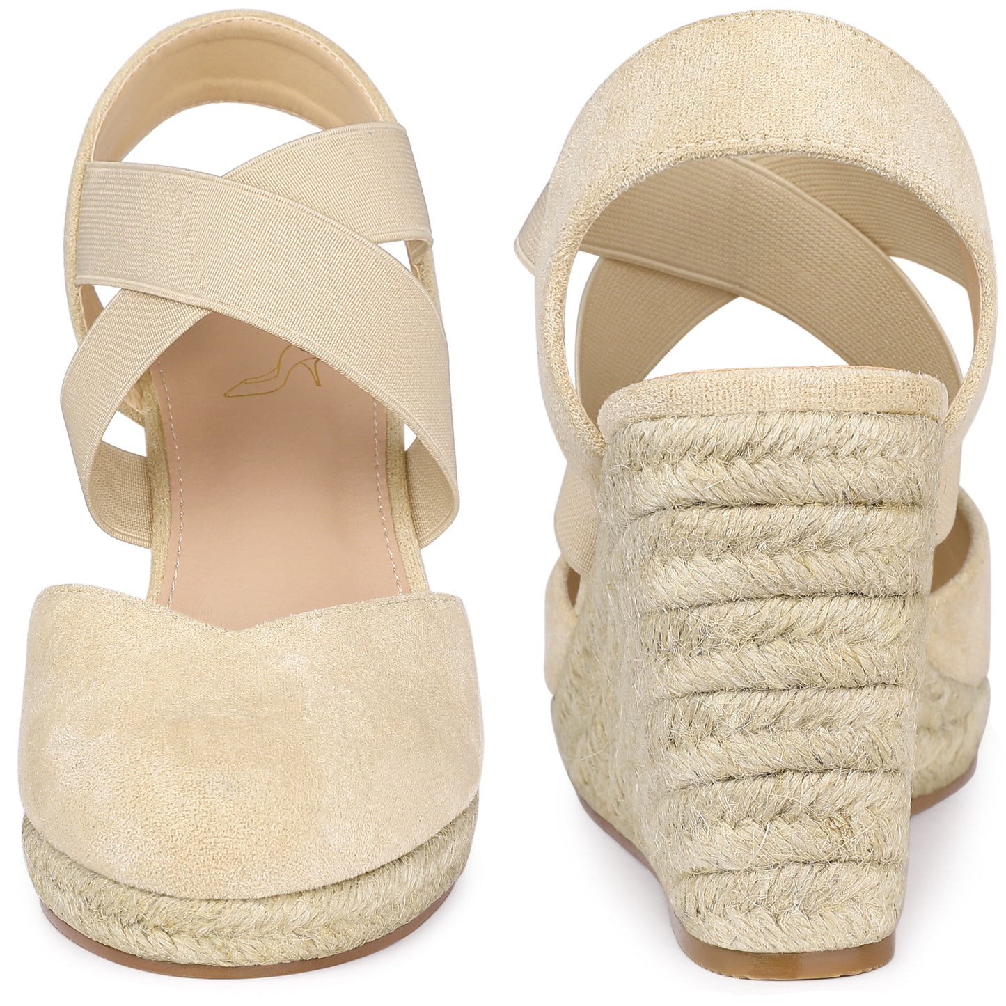 Sandalias de alpargatas con plataforma y punta cerrada para mujer