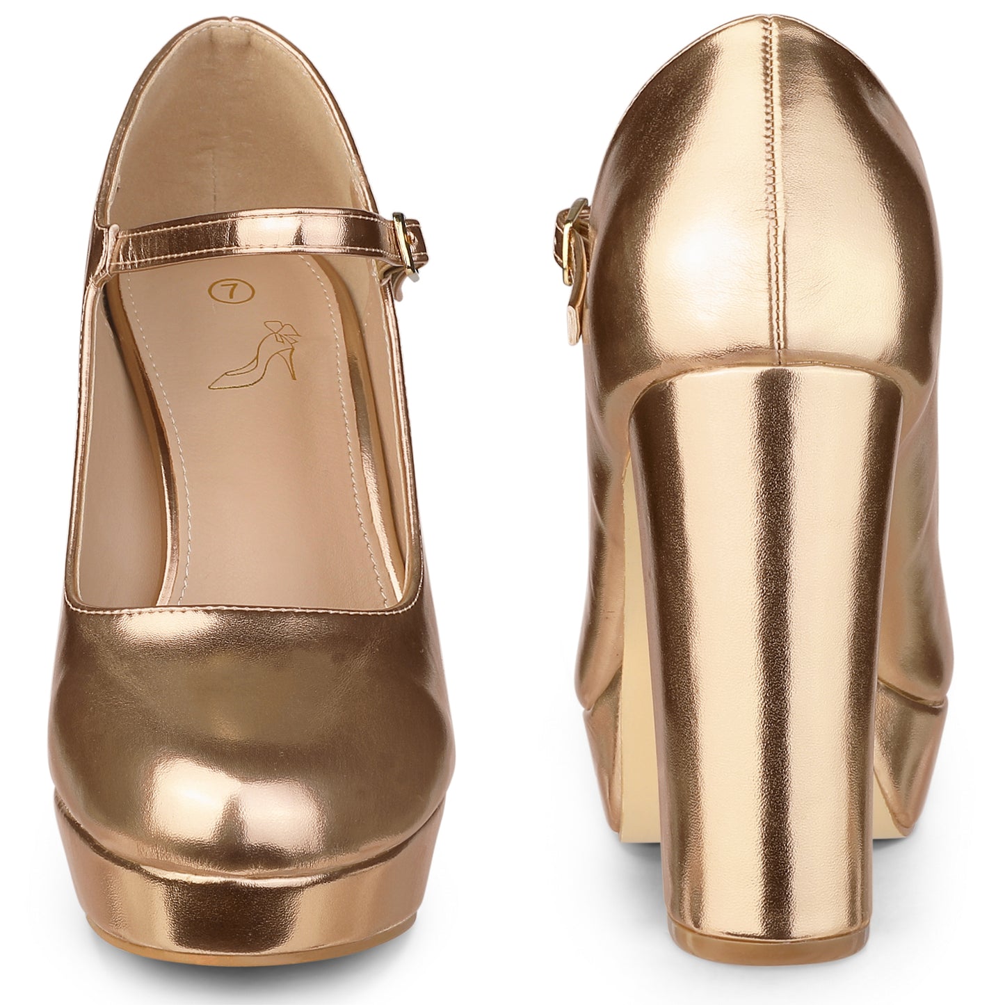 Zapatos Mary Jane de plataforma para mujer, tacones altos y gruesos