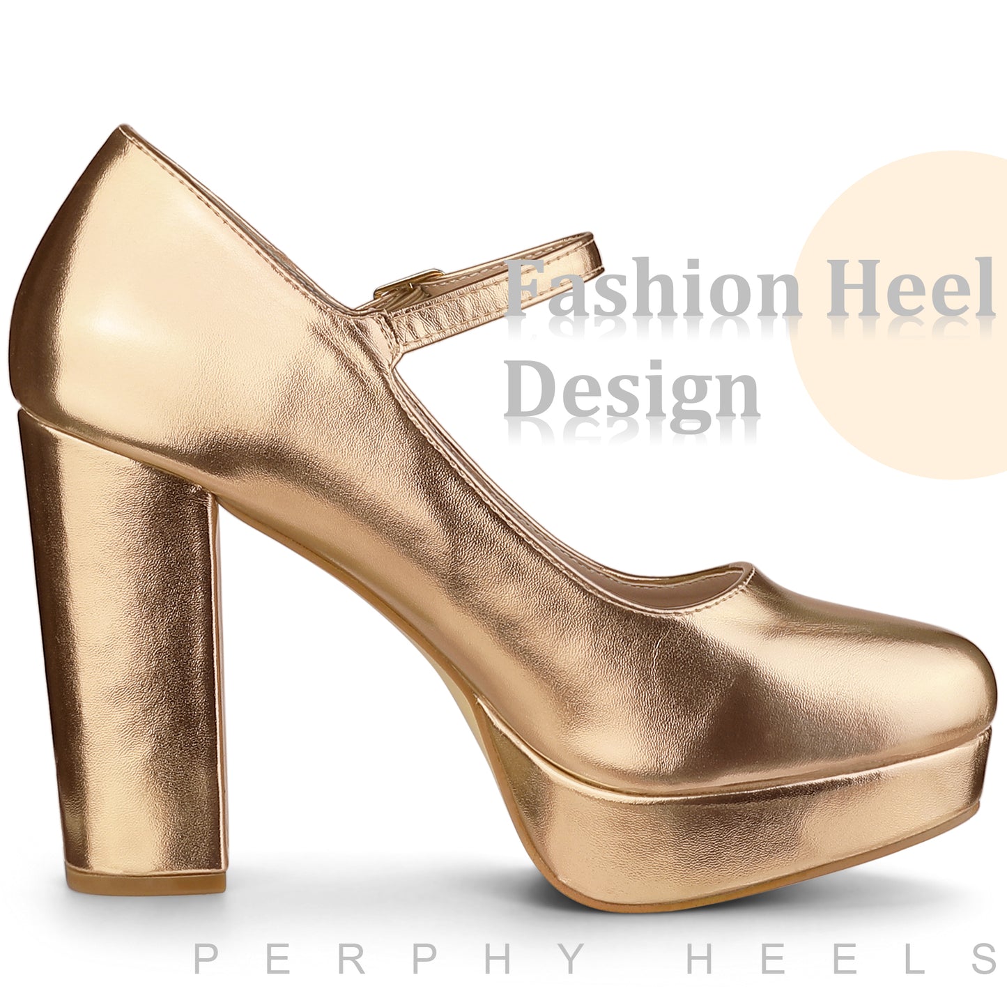 Zapatos Mary Jane de plataforma para mujer, tacones altos y gruesos