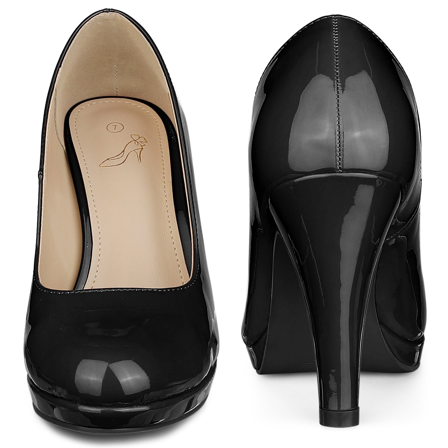 Zapatos Mary Jane con plataforma y tacón de aguja y punta redonda para mujer