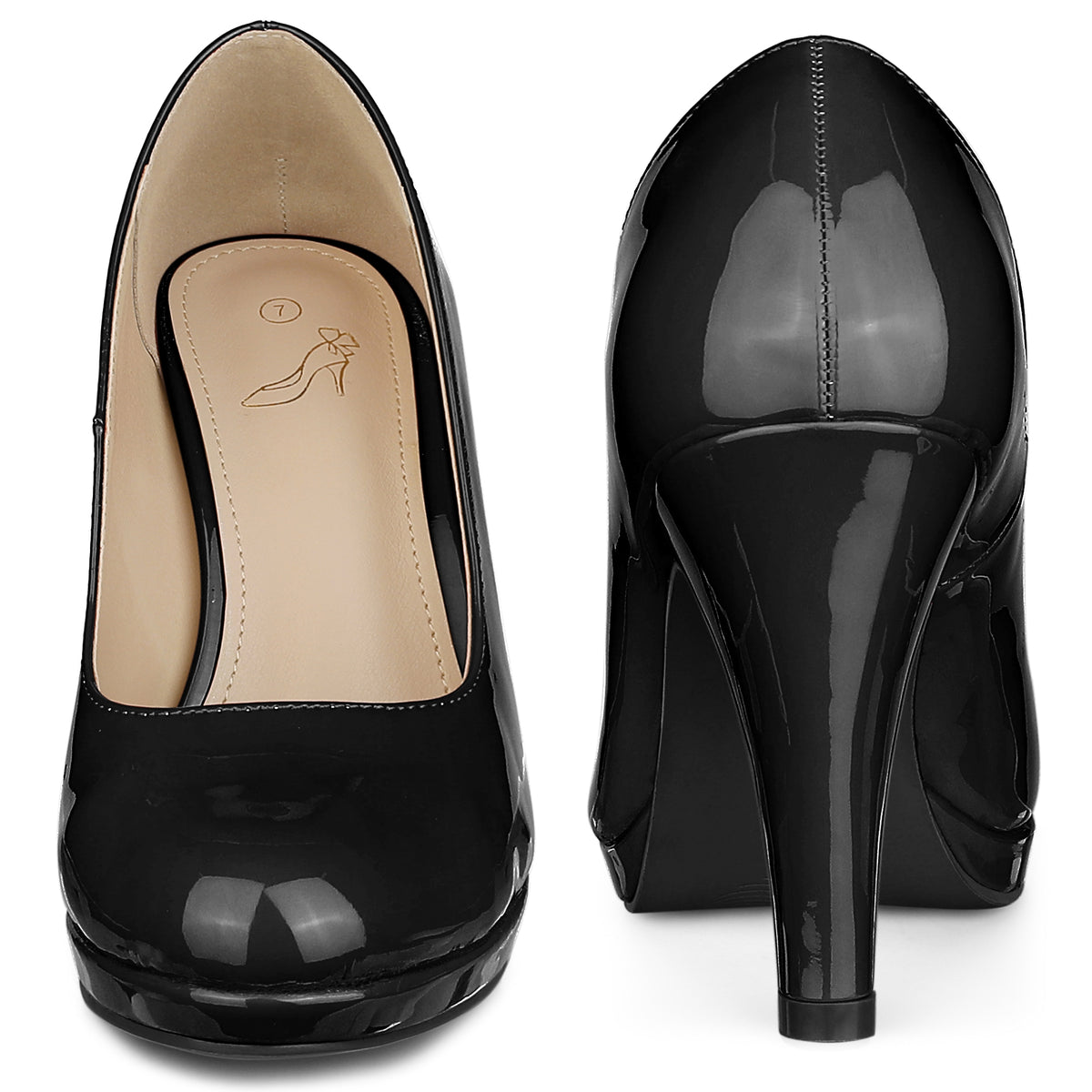 Women Round Toe Platform Stiletto Heel Mary Jane Pumps
