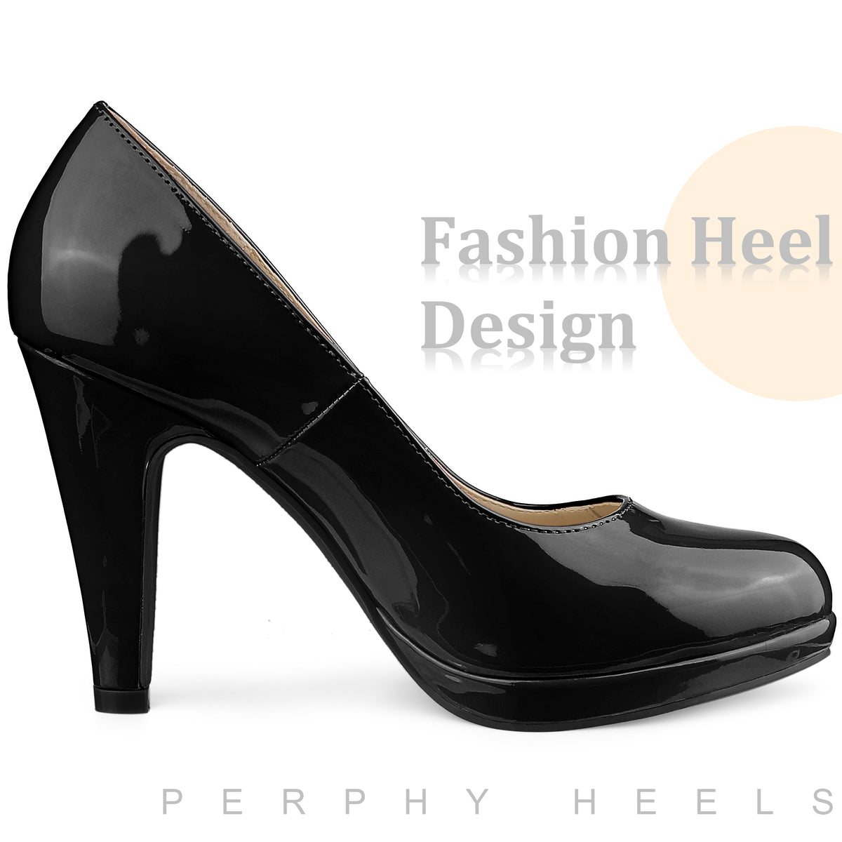 Women Round Toe Platform Stiletto Heel Mary Jane Pumps