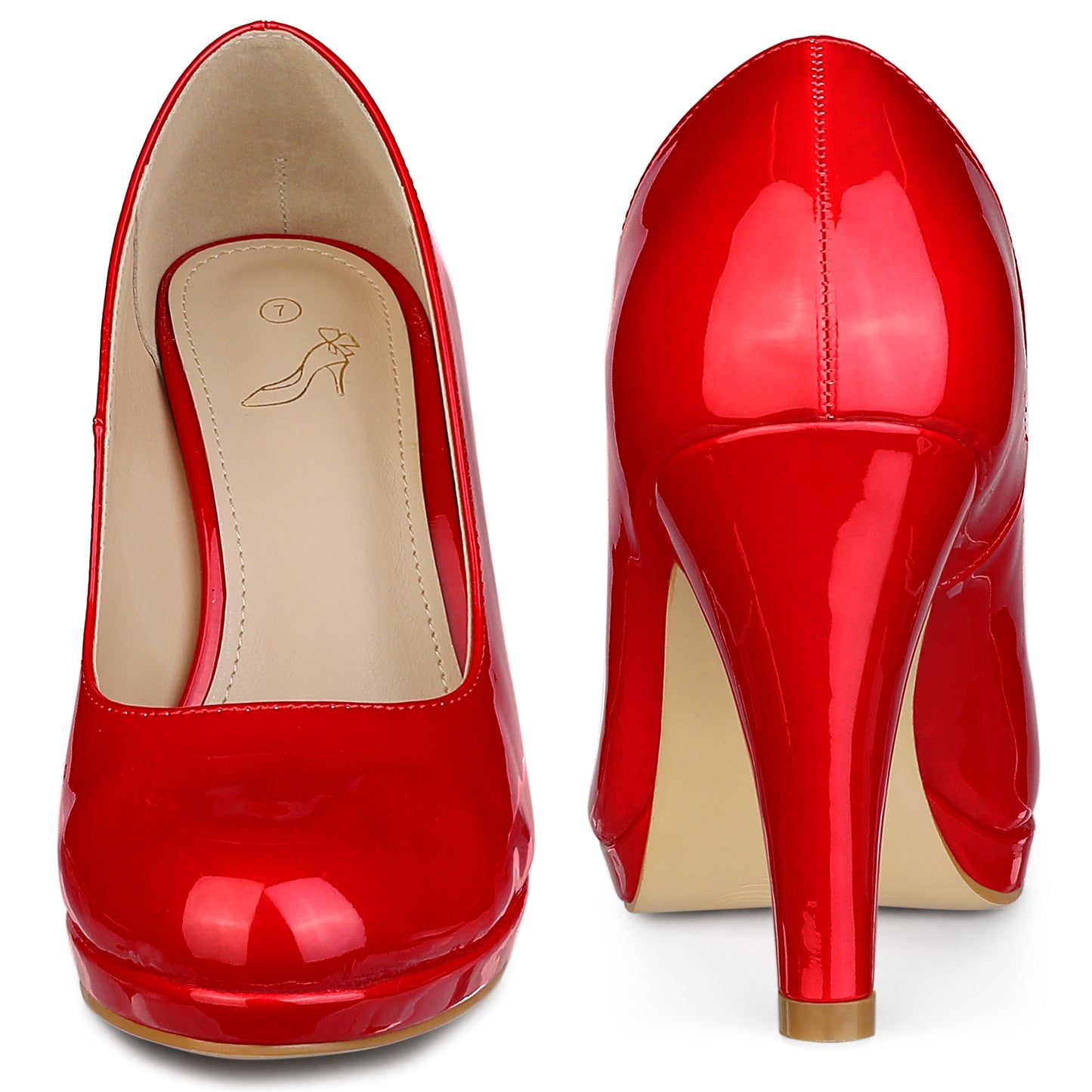 Zapatos Mary Jane con plataforma y tacón de aguja y punta redonda para mujer