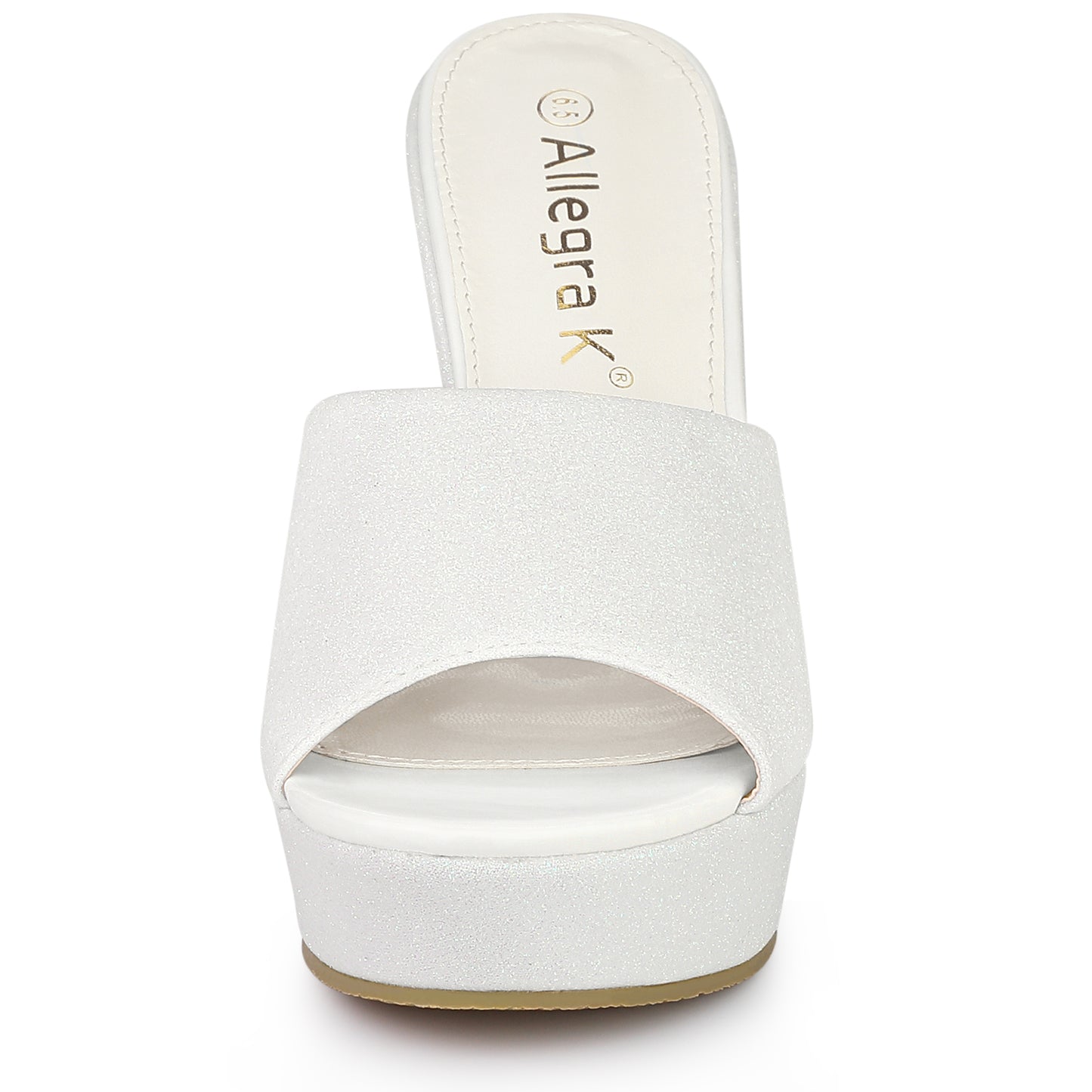 Women's Glitter Platform Slip On Wedge Heels Sandals