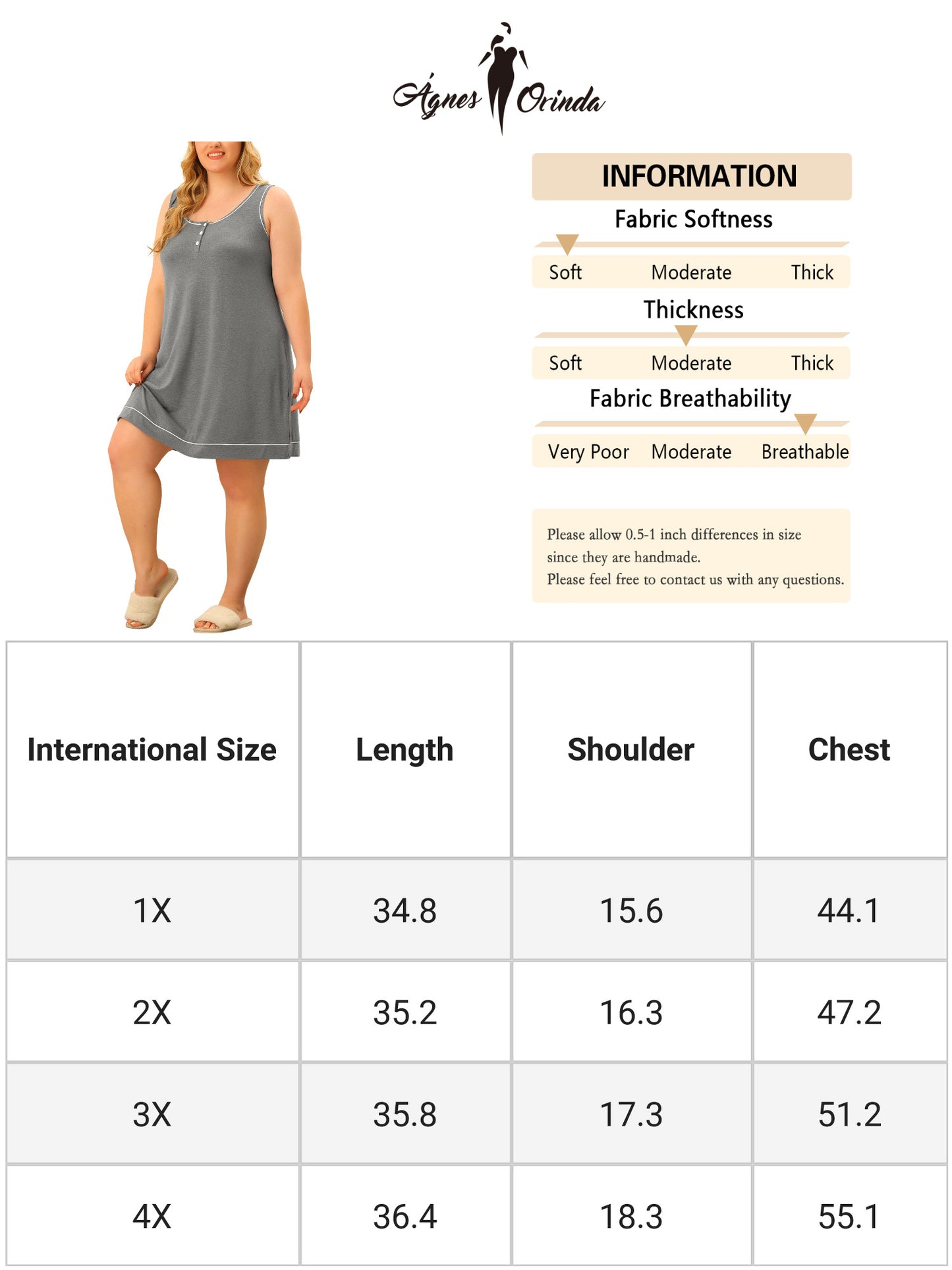 Women Plus Size Nightgown Sleeveless Round Neck Lounge Sleep Dress Pajamas Nightgowns