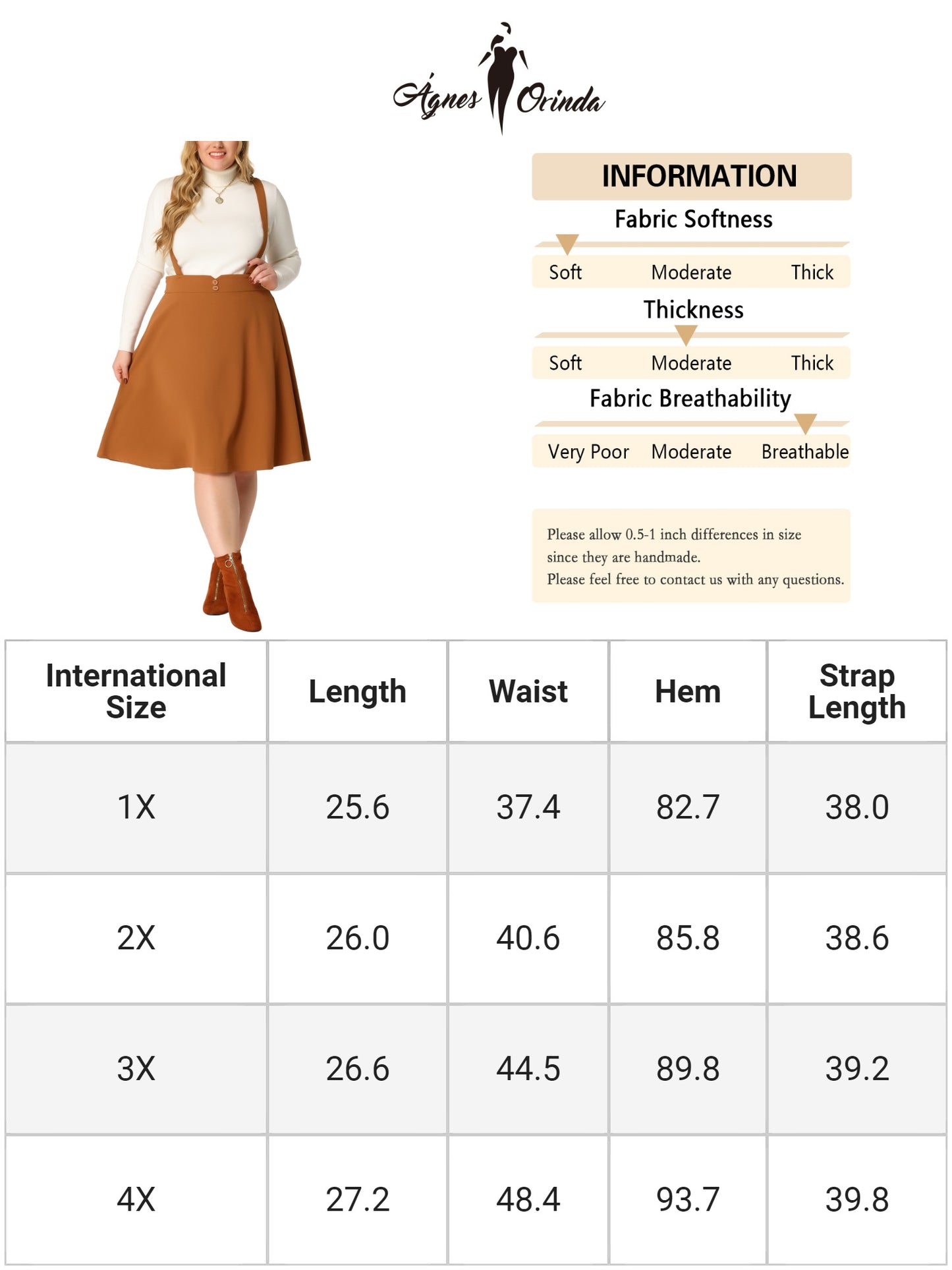 Falda larga de talla grande para mujer, con tirantes, informal, corta y con tiras desmontables