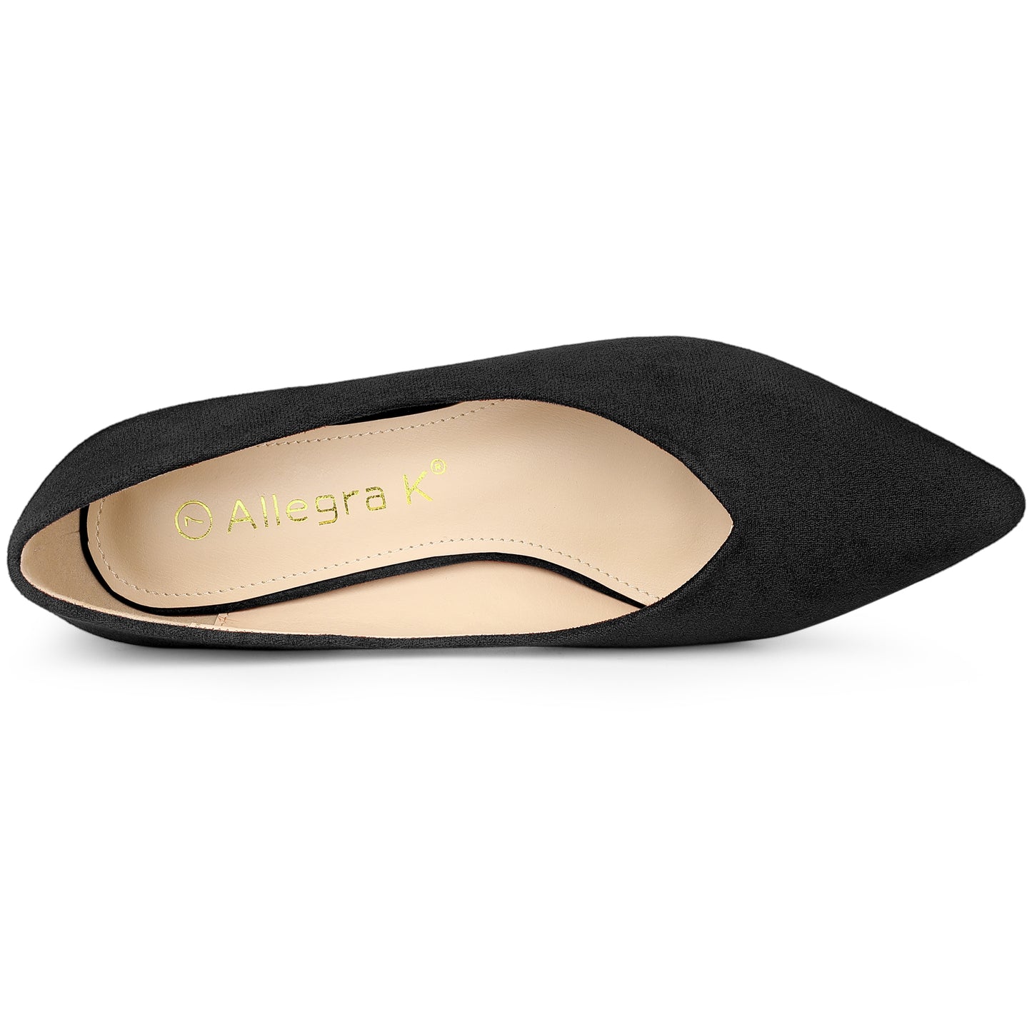 Zapatos de tacón bajo con punta puntiaguda y tacón grueso para mujer