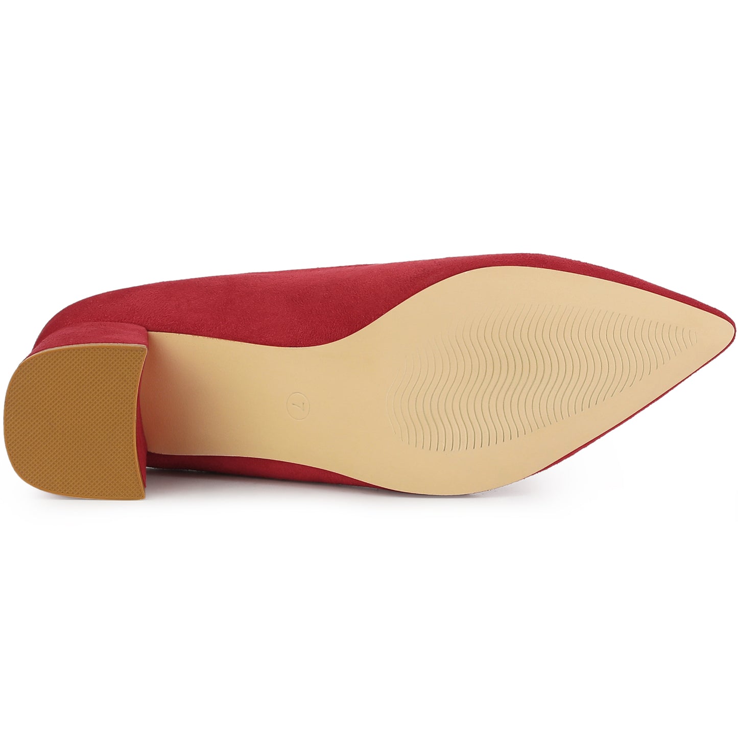 Zapatos de tacón bajo con punta puntiaguda y tacón grueso para mujer