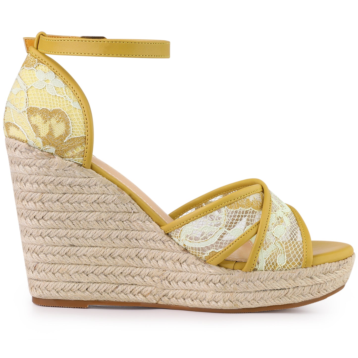 Women's Ankle Strap Espadrille Wedge Heel Sandals