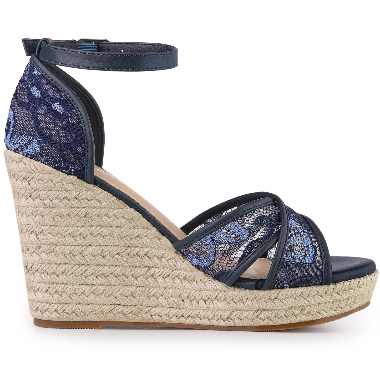 Women's Ankle Strap Espadrille Wedge Heel Sandals