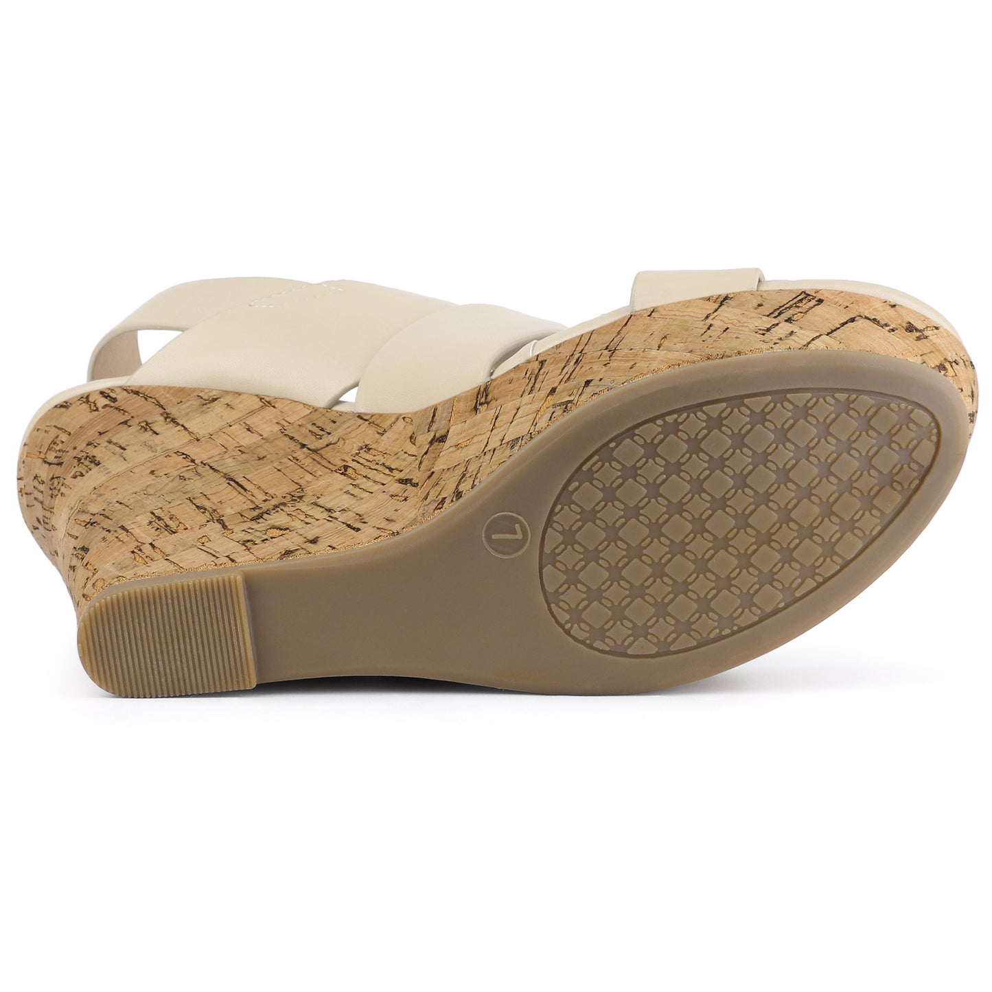 Women's Wood Decoration Strappy Platform Wedge Sandals