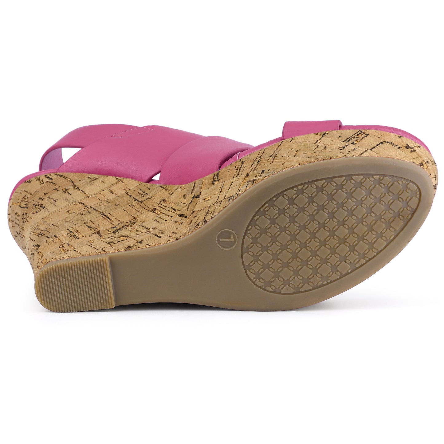 Women's Wood Decoration Strappy Platform Wedge Sandals